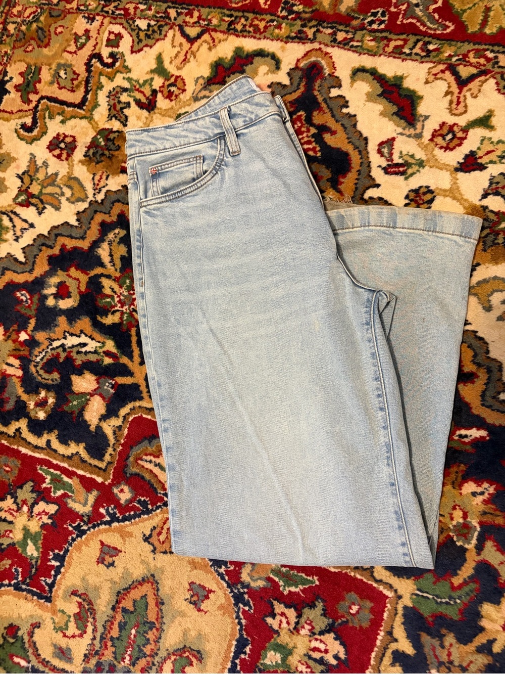 Hudson Jeans Light Wash Wide Leg Whip Smart Women's Jeans - Picture 8 of 8